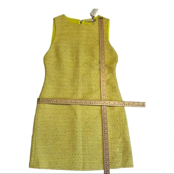 Alice + Olivia sequin neon tweed mini dress 4 NWT - Picture 12 of 16